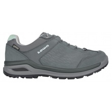 Lowa Hiking-Travel Shoes Locarno Low GTX (All-Terrain, Nubuck Leather, Waterproof) Graphite Grey/Jade Women